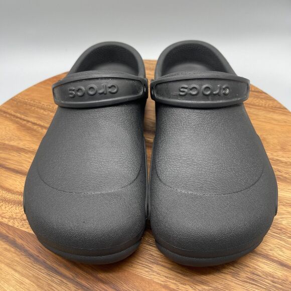 Crocs at Work Bistro Non Slip Resistant Clogs Black Sandals Mens Size 11 - Picture 2 of 7